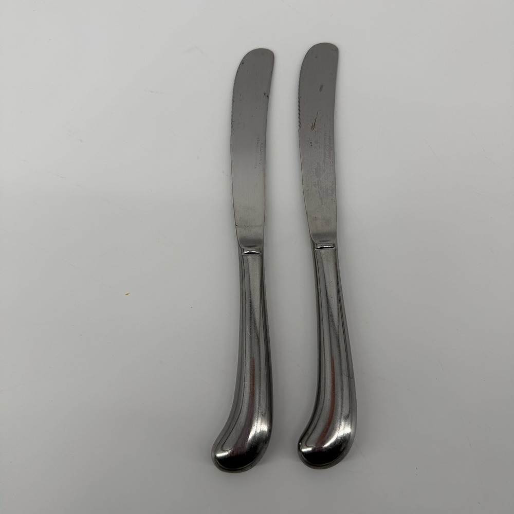 Leonard‎ Stainless Korea Pistol Grip Dinner Knives Set of 2 Serrated 9 inch